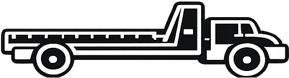 Set of black truck icons on a white background